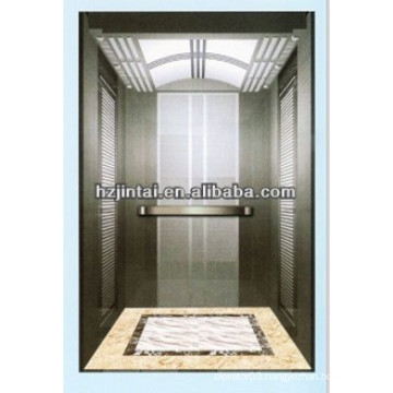 cheap price High Deluxe mirror surface etching stainless steel cabin passenger elevator